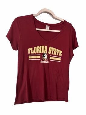 Florida State Women's V-Neck Tee - Garnet